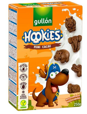 Печенье Мини Какао Злаковое Gullon Hookies Mini Cacao 250 г 474 фото