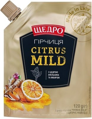 Гірчиця ЩЕДРО Citrus Mild 120 г 6594664 фото