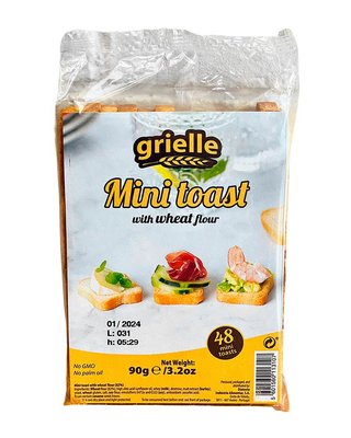 Міні-тости/грінки пшеничні Gielle Mini Toast, 90 г 113107 фото