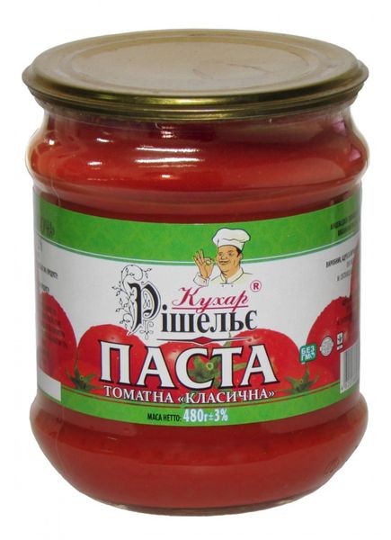 Томатная паста Классическая 25% Кухар Ришелье 480 г 1013 фото