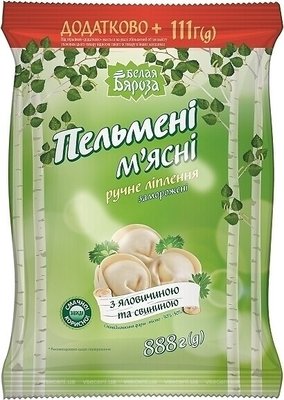 Пельмені ТМ Біла Береза з яловичиною та свининою 888г 434 фото