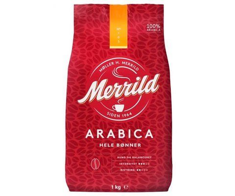 Кава Merrild Arabica 100% у зернах 1 кг 758967 фото