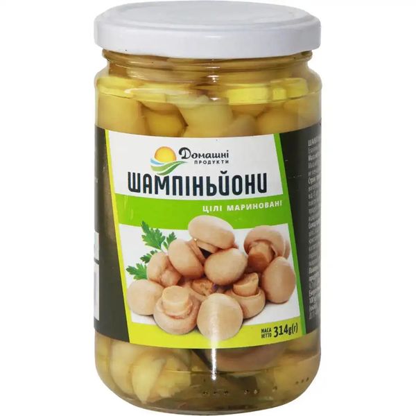 Шампіньйони цілі мариновані Домашні продукти с/б 280г. 5698456 фото