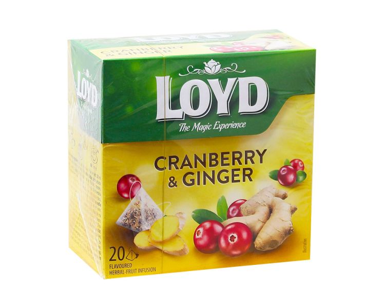 Чай фруктовый Клюква-имбирь LOYD Cranberry & Ginger, 20шт 4568745 фото