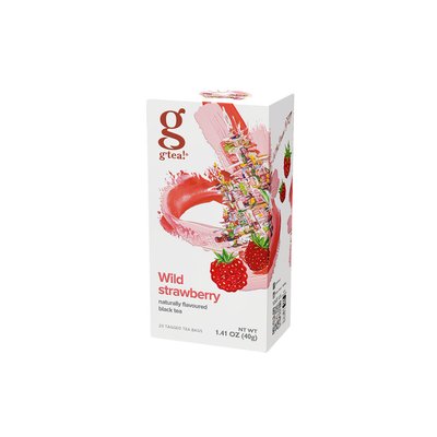 Чай G'tea! Wild strawberry чорний байховий дрібний з ароматом суниці 20*2г/уп 5698566 фото