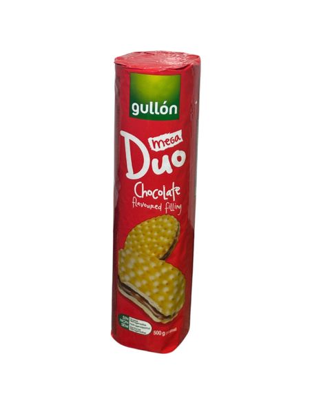 Печиво сендвіч з шоколадним прошарком GULLON Duo Mega Chocolate 500 г 132024 фото