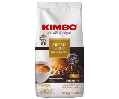 Кофе KIMBO Espresso Aroma gold 100% Arabica в зернах 1 кг 0200068 фото