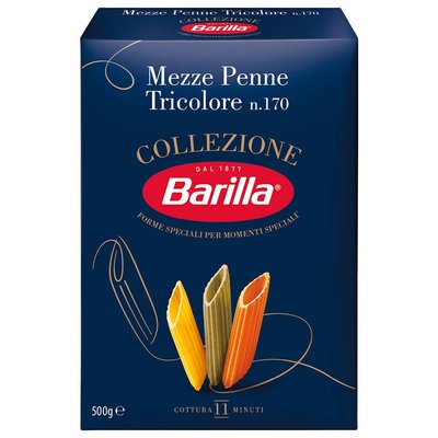 Макарони Barilla Mezze Penne Tricolor Барілла (500г) 408 фото