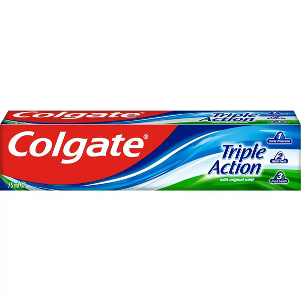 Зубна паста Colgate Triple Action with Original Mint 75 мл 632345 фото