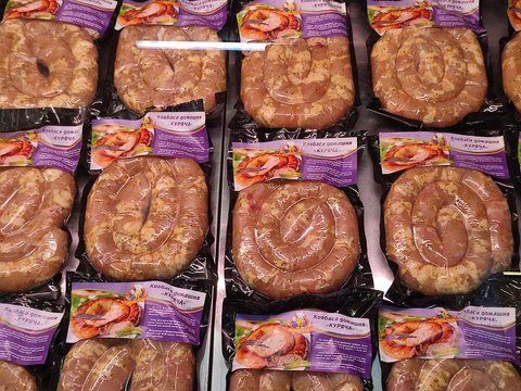 Ковбаса рублена "куряча з вершковим маслом" натуральна с/м, в/у, Meat or Fish 324 фото